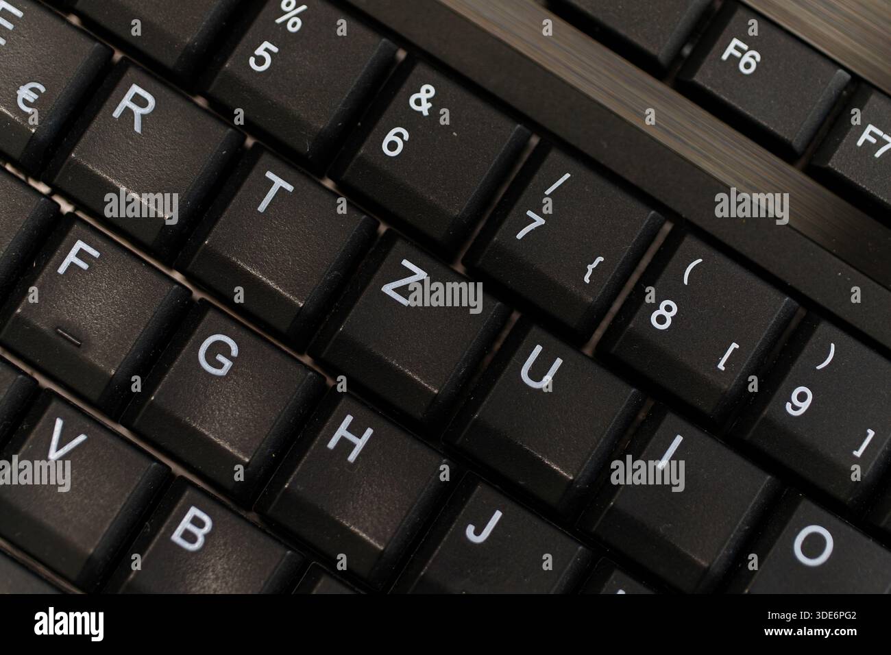 Computer Keyboard Number Two Black computer keyboard keys displaying letters, numbers, and symbols ...