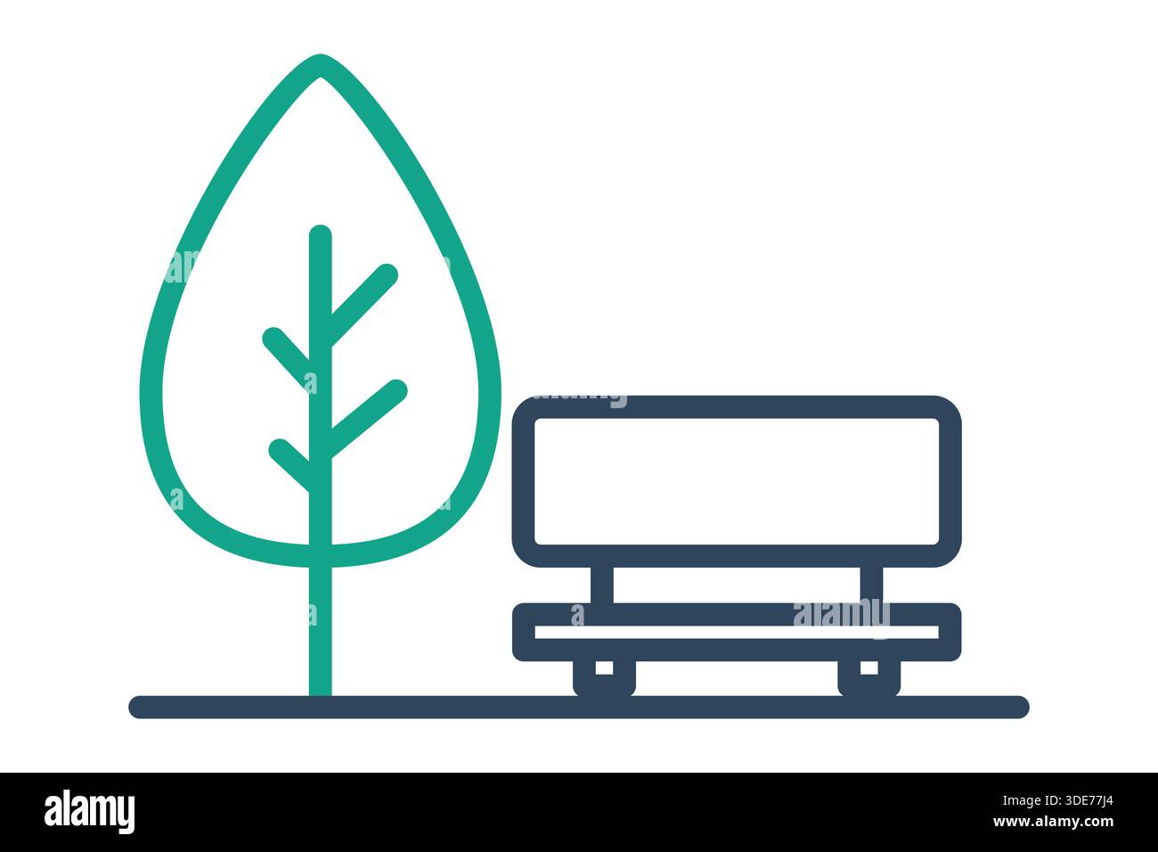 Park icon. line icon style. benefit elements vector illustration Stock Vector