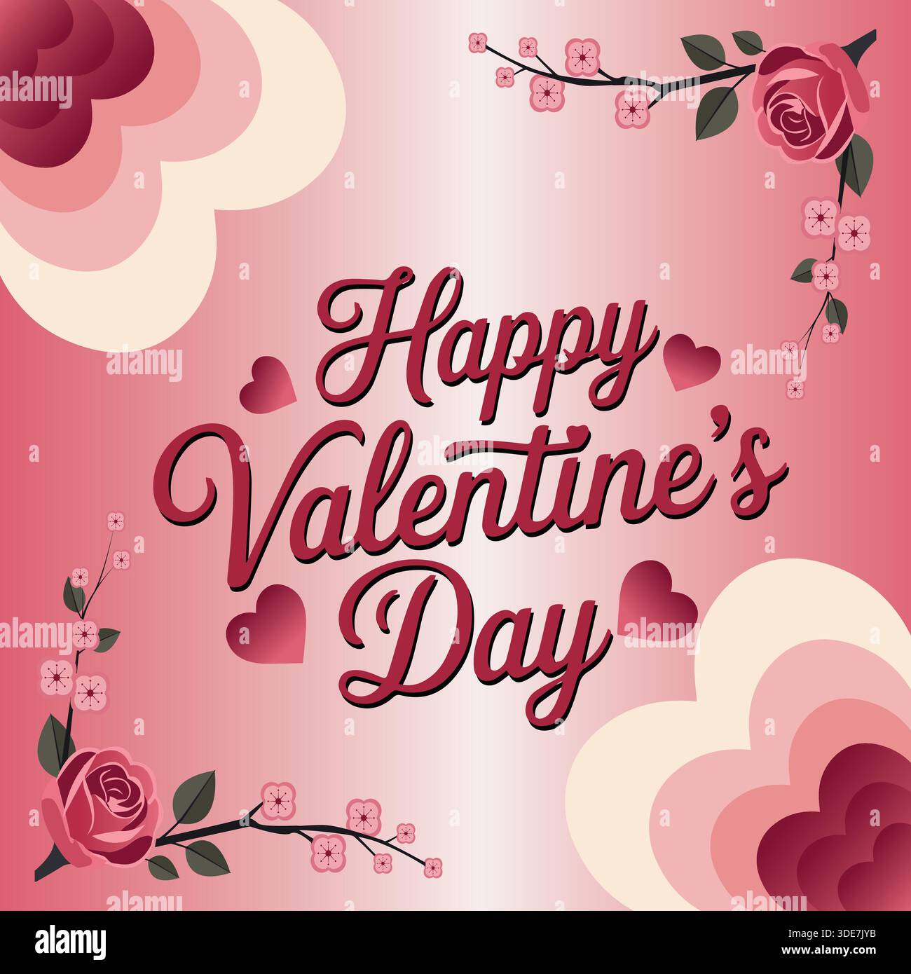 valentines Day social media post design Stock Vector