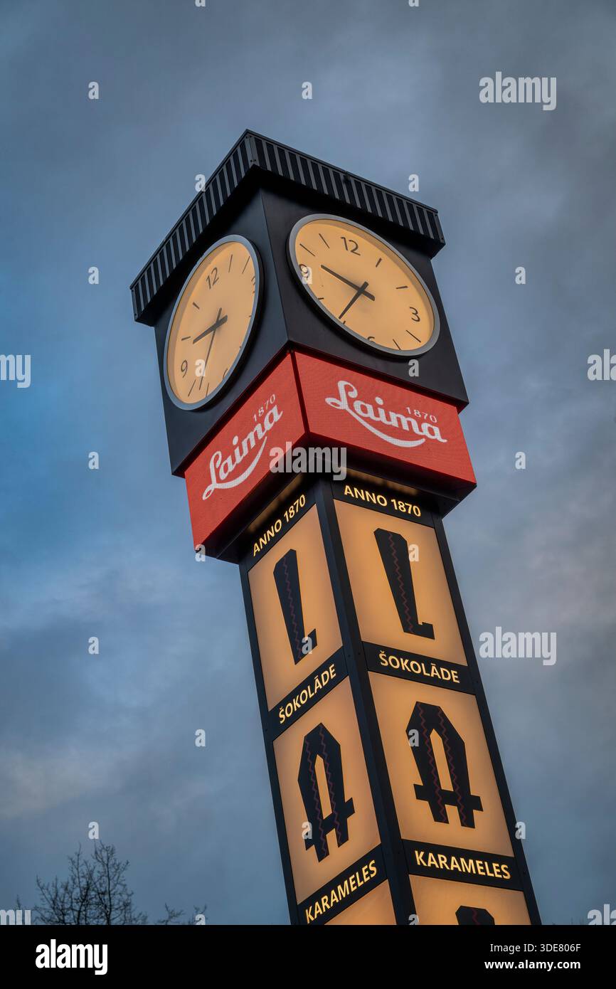 Laima Clock, Riga, Latvia Stock Photo