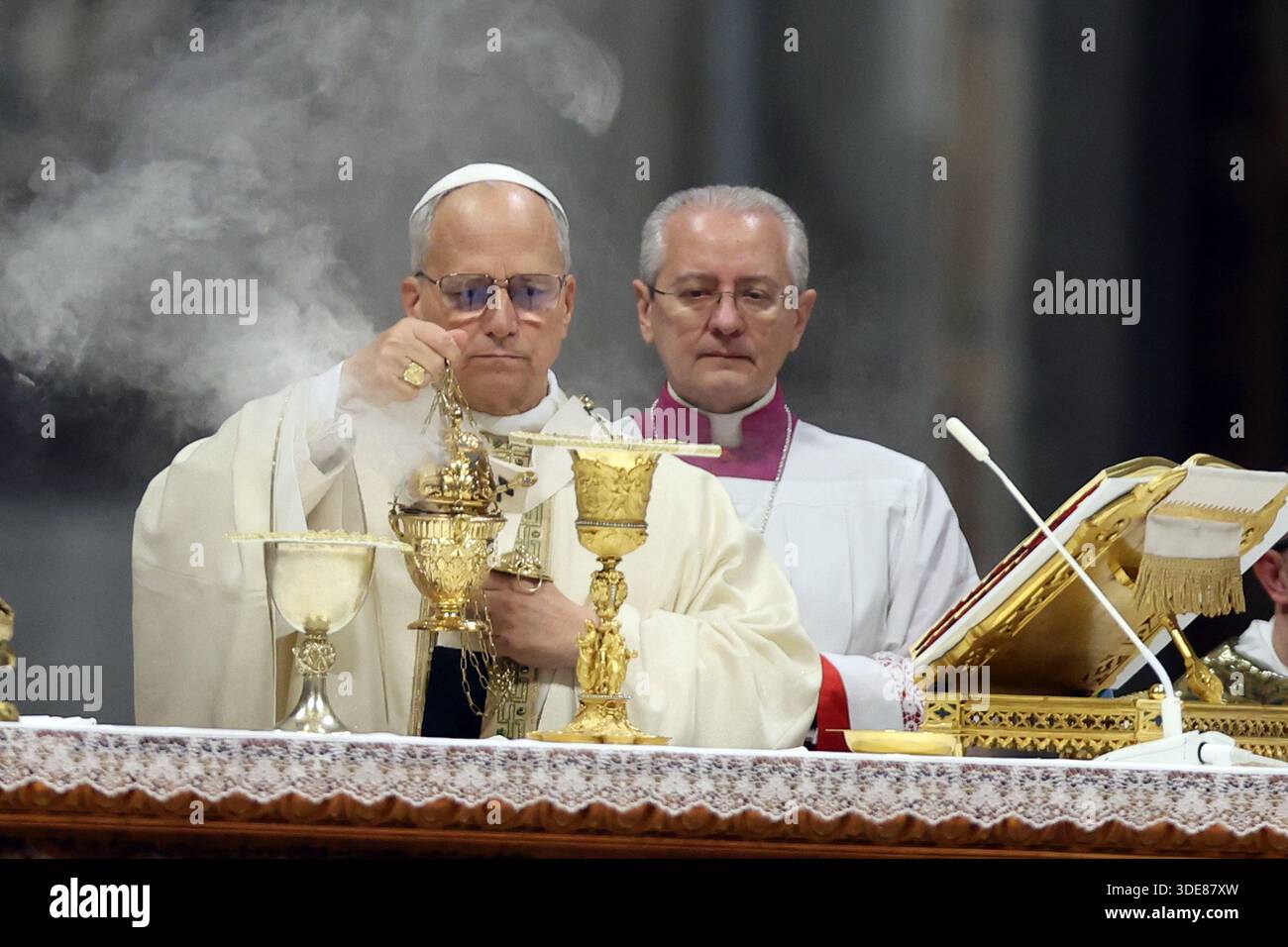 VATICAN CITY - Italy, January 6, 2026: Pope Leo XIV presides over the ...
