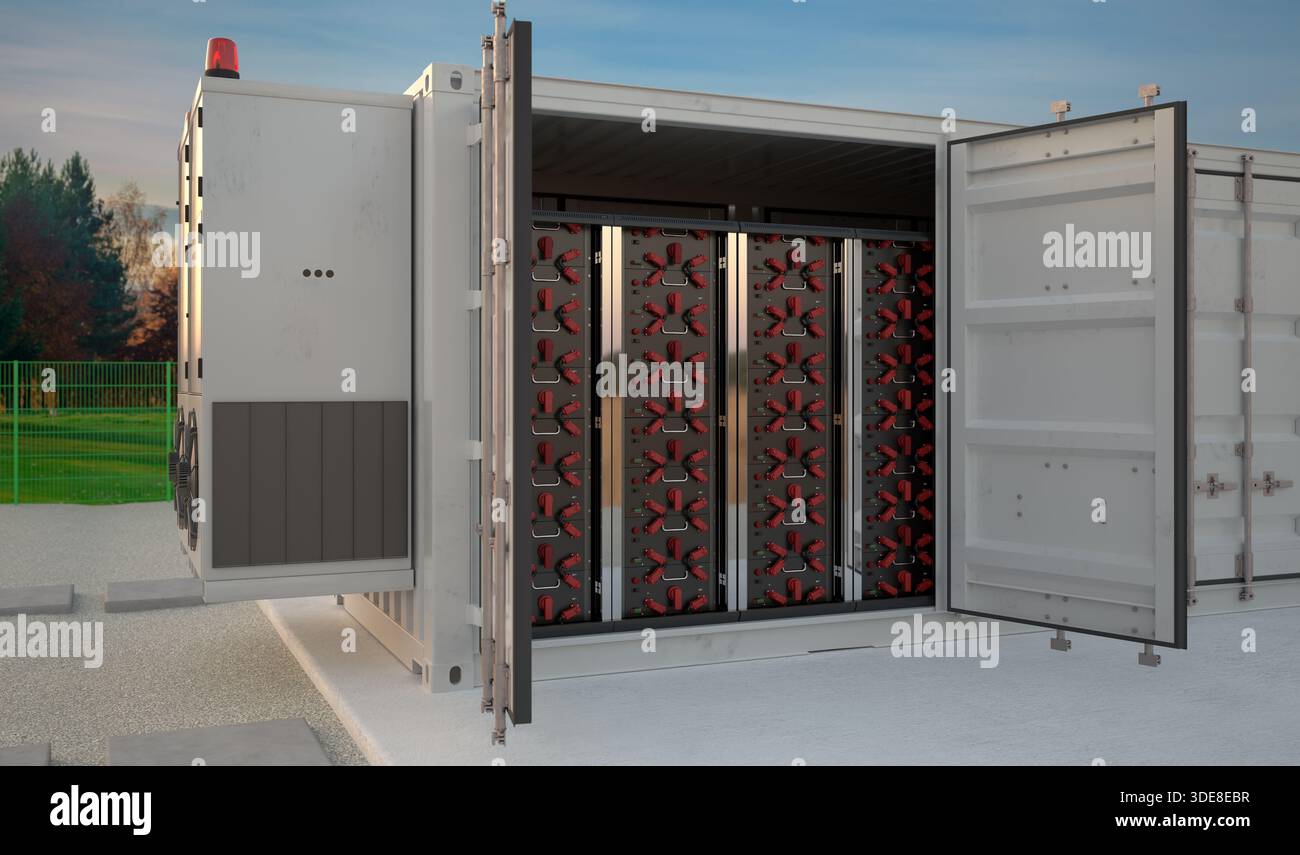 industrial battery energy storage system Stock Photo - Alamy