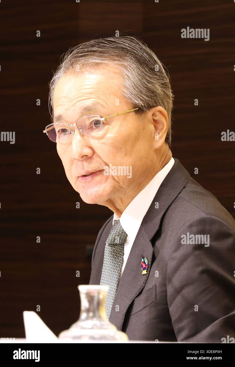 Tokyo, Japan. 6th Jan, 2026. Japan's business group Keidanren leader Yoshinobu Tsutsui speaks at a press conference after a New Year's party hosted by business leaders in Tokyo on Tuesday, January 6, 2025. (photo by Yoshio Tsunoda/AFLO) Credit: Aflo Co. Ltd./Alamy Live News Stock Photo