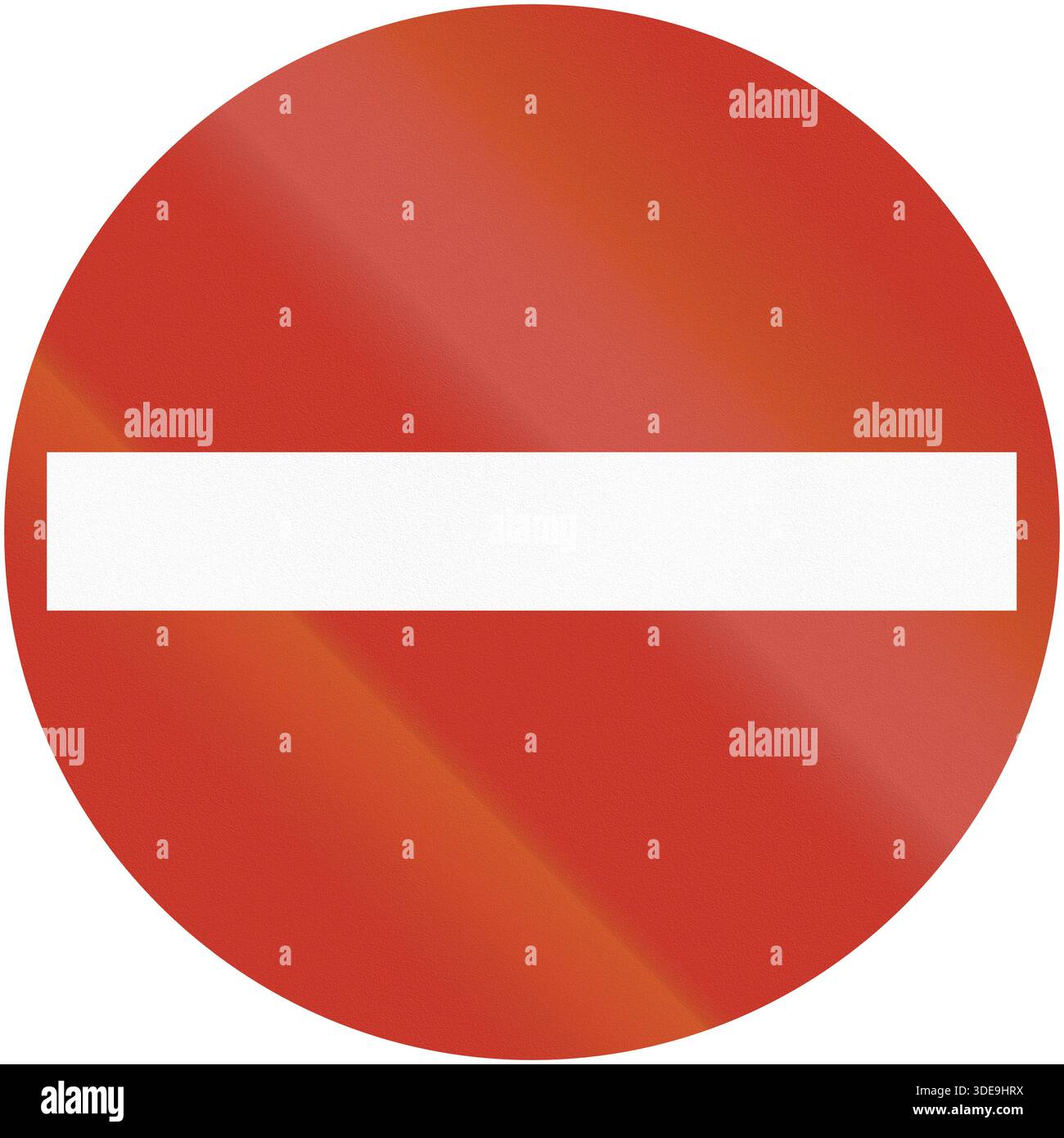 Old design (1937) of the German traffic sign: Einfahrt verboten/No ...