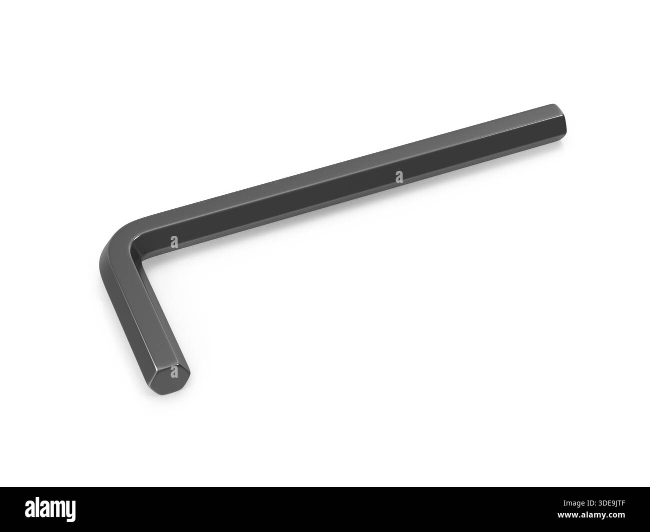 L-shaped hex wrench tool isolated on white Stock Photo
