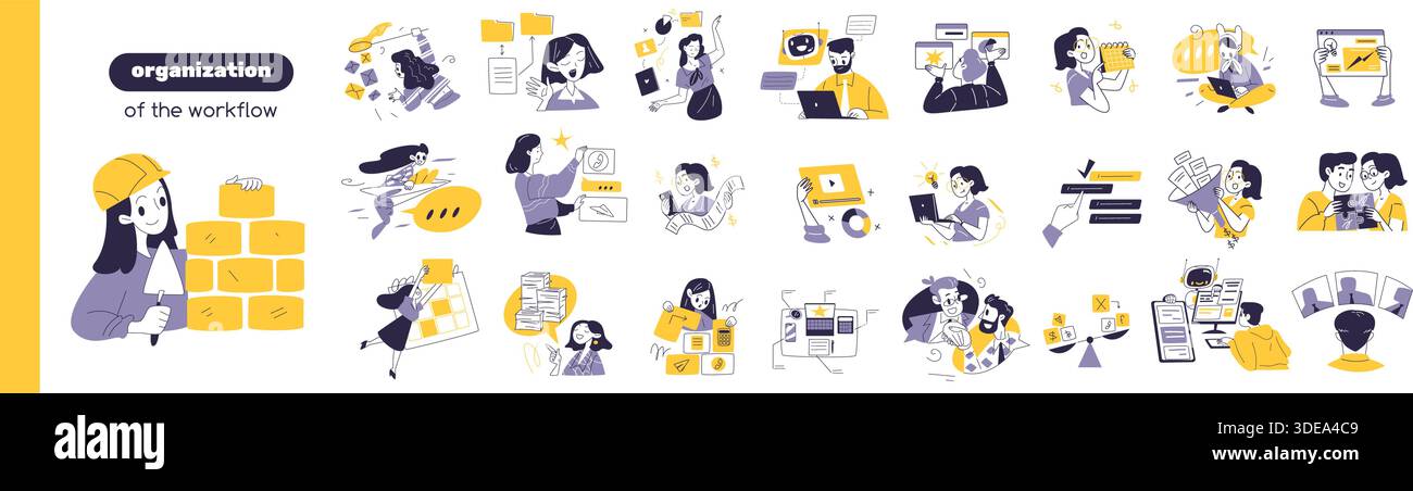 Office workflow organization. Productive employee time management ...