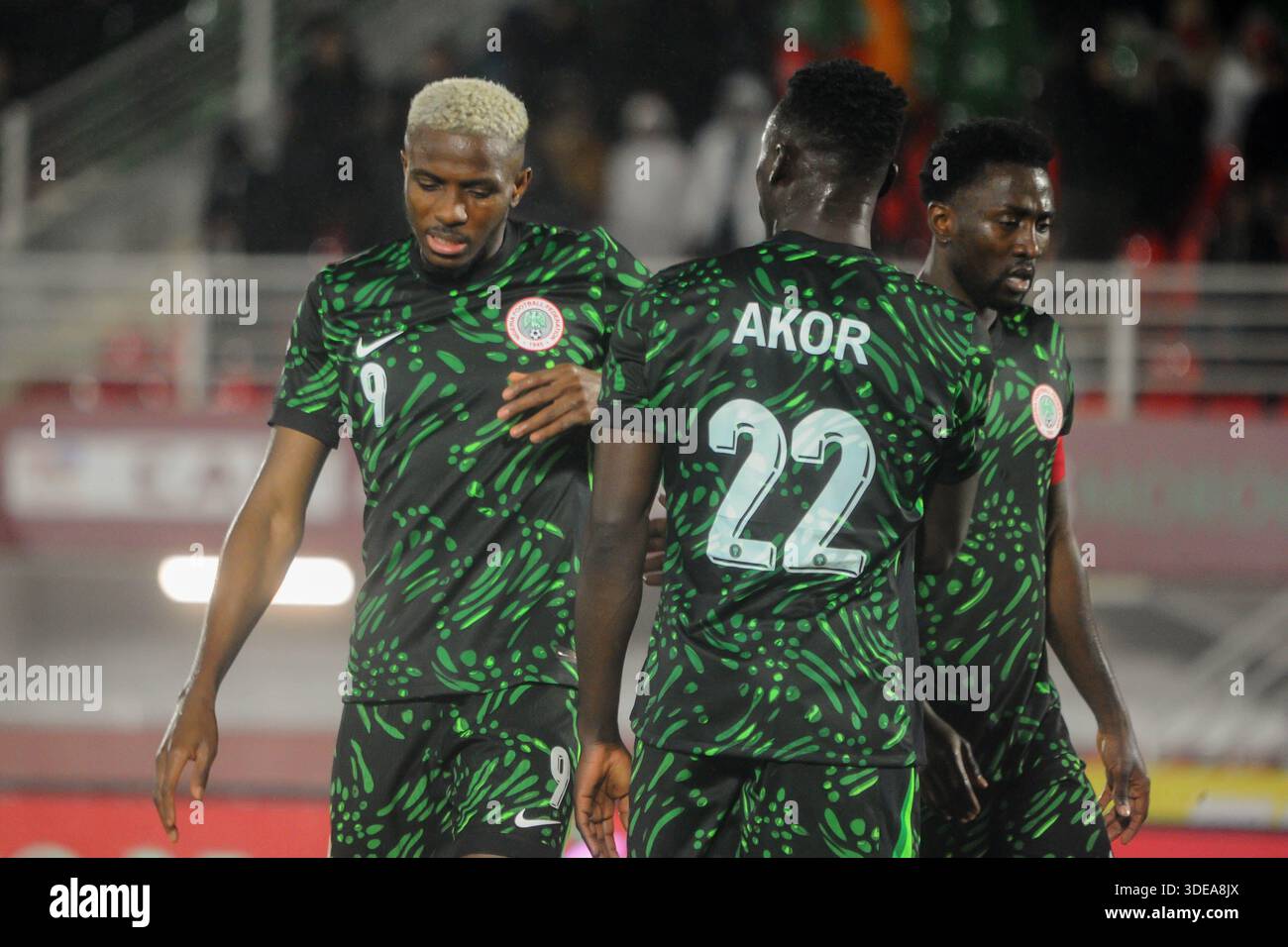 FES, MOROCCO - JANUARY 5: Victor Osimhen, Wilfred Ndidi and Akor