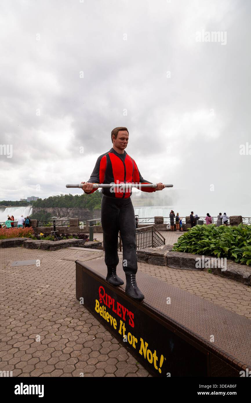 A Ripley's Believe it or not statue at the Niagara Falls Welcome Center. Stock Photo