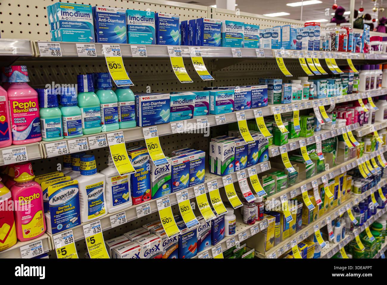 Miami Beach Florida,CVS Pharmacy,inside interior aisle shelves display ...