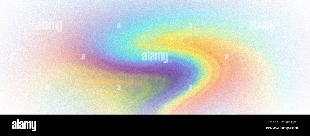 Pastel rainbow blurred soft background. Long banner, copy space Stock Photo