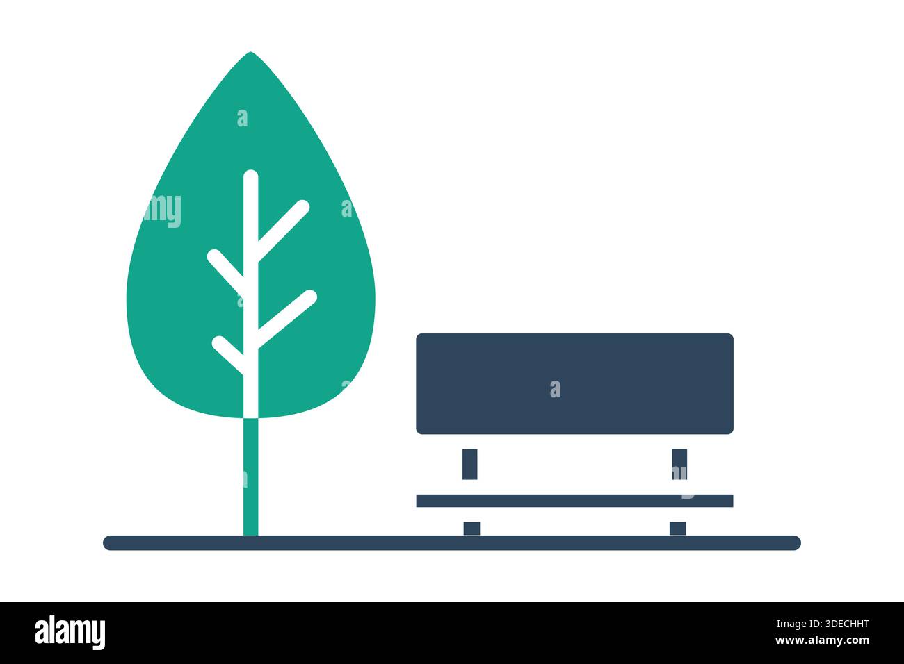 Park icon. solid icon style. benefit elements vector illustration Stock Vector