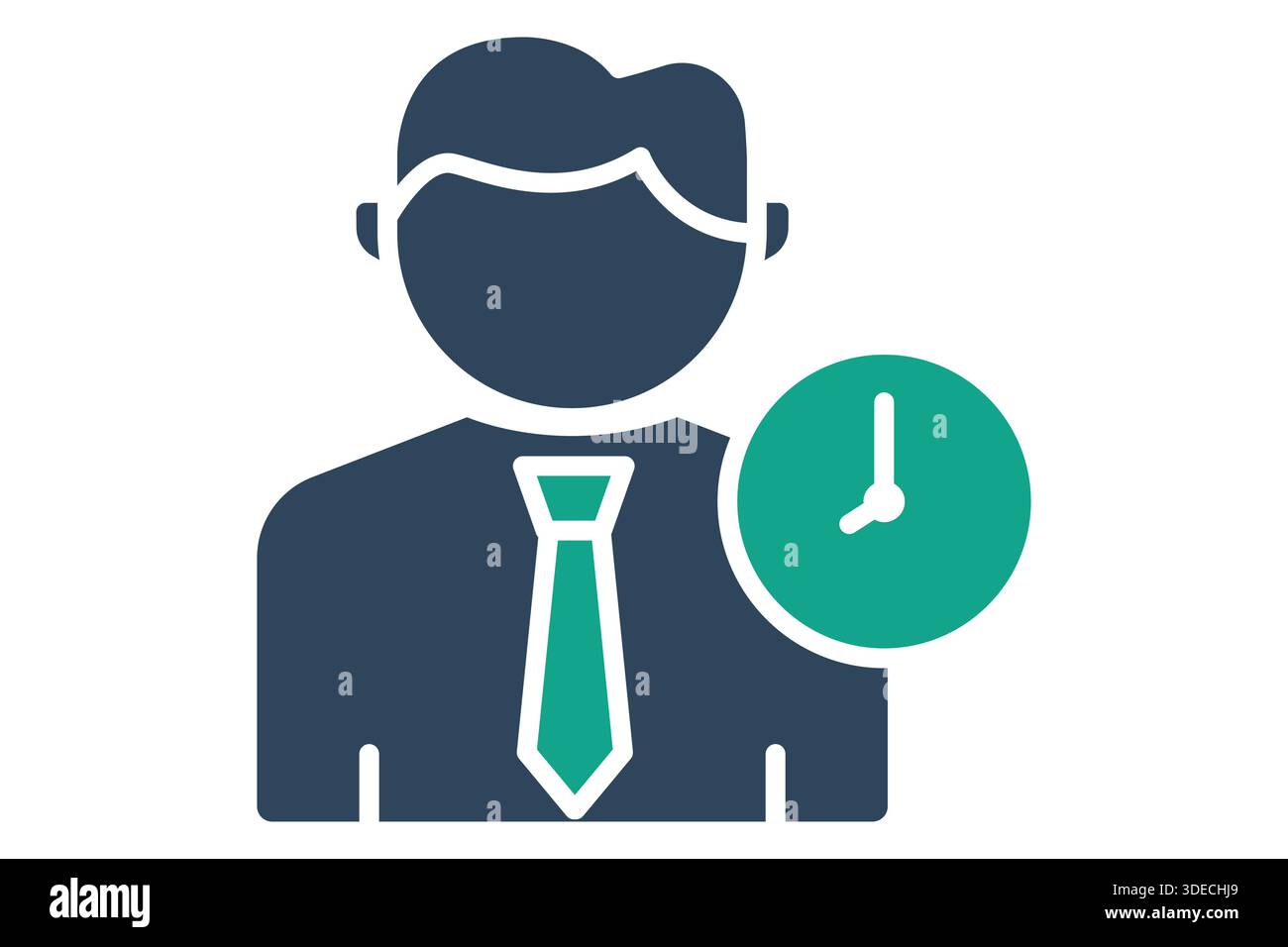 working hours icon. solid icon style. icon related to business. benefit elements vector illustration Stock Vector