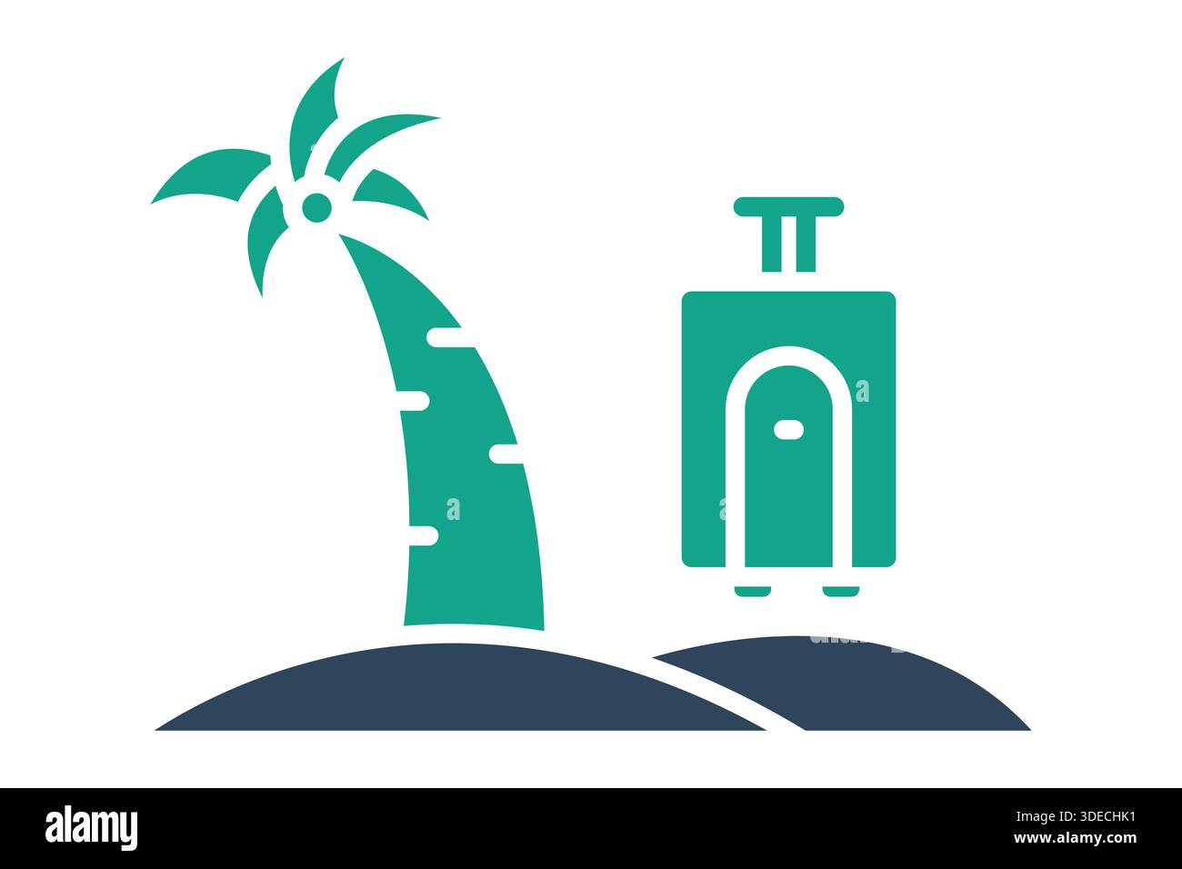 Vacation icon. solid icon style. icon related to tour. benefit elements vector illustration Stock Vector