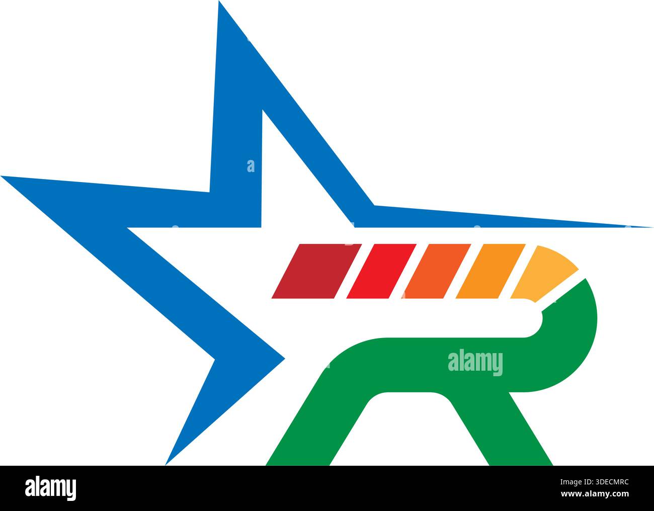 Letter R logo design illustration Stock Vector