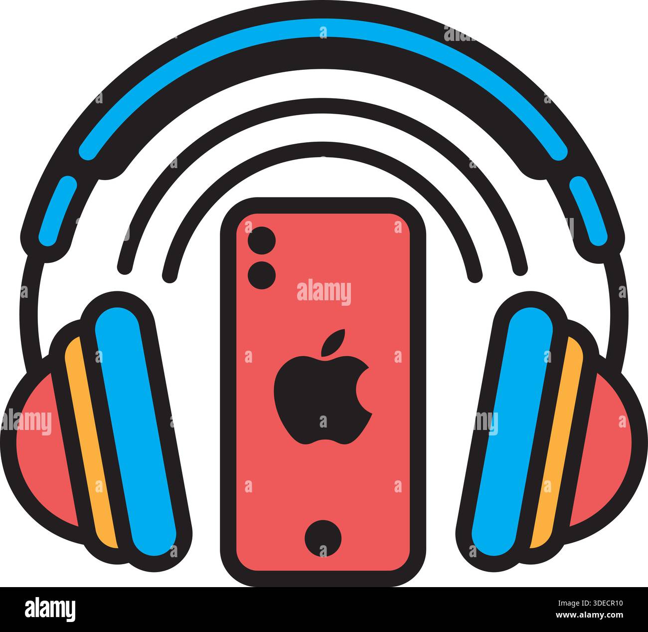 Headphone Mobile Music Tech Entertainment Logo Template Icon Vector Stock Vector