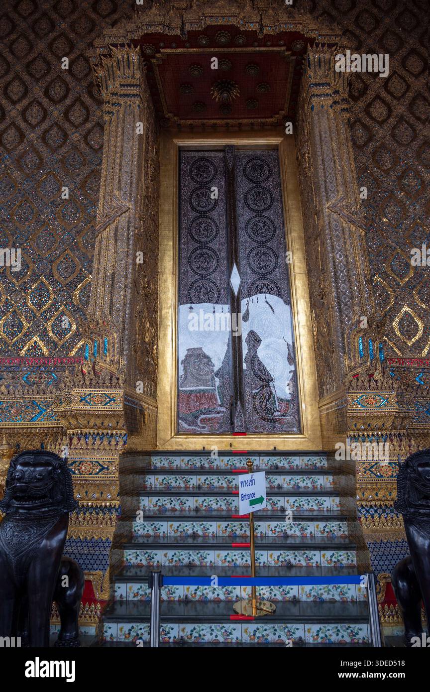 Entrance of the Temple inside the Grand Palace complex at the heart of ...