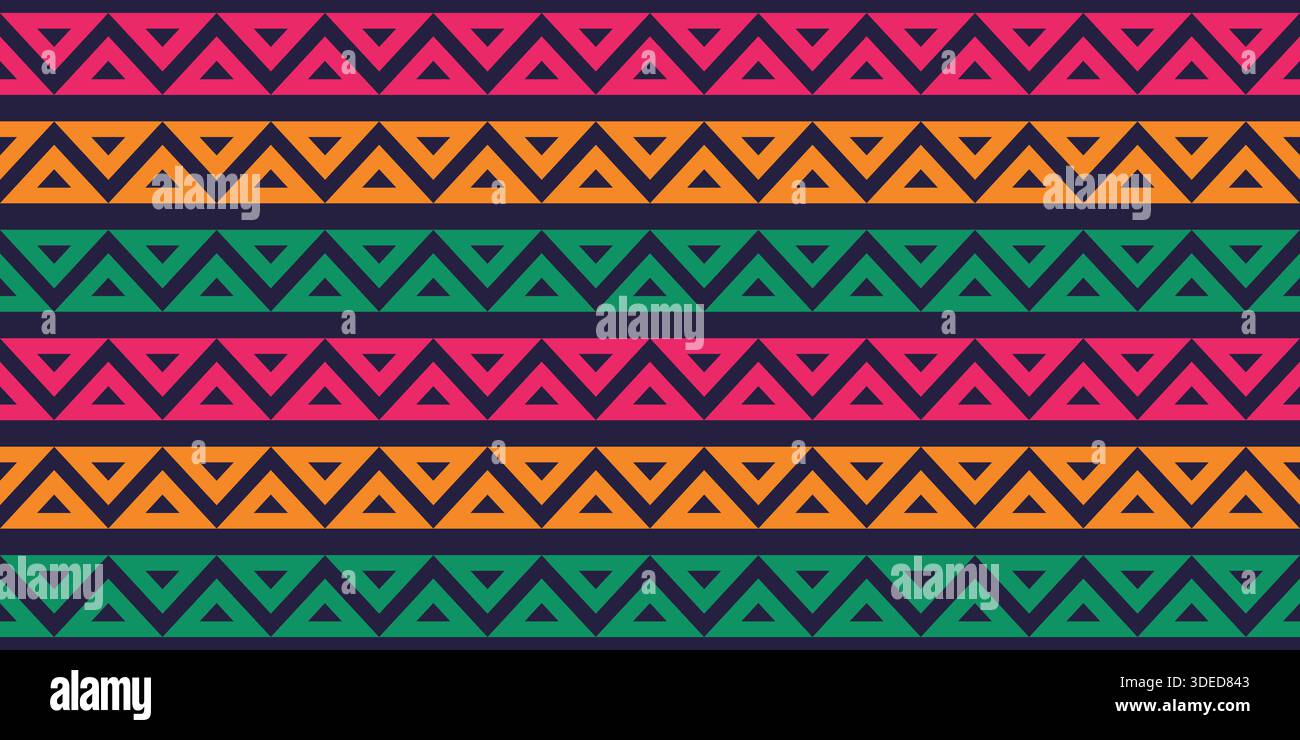 Mexican pattern line border. African ethnic motif border. Aztec ...