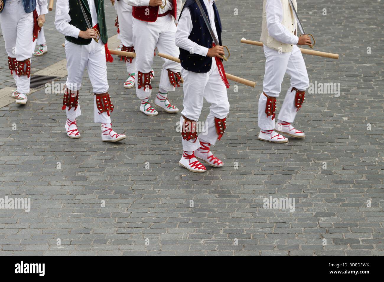 Basque folk dance performance in the street Stock Photo - Alamy