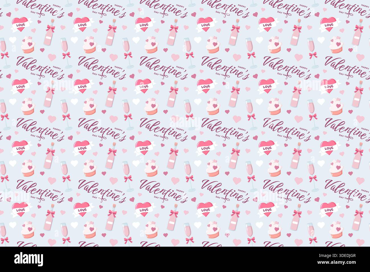 Happy valentines champagne gift Stock Vector Images - Alamy