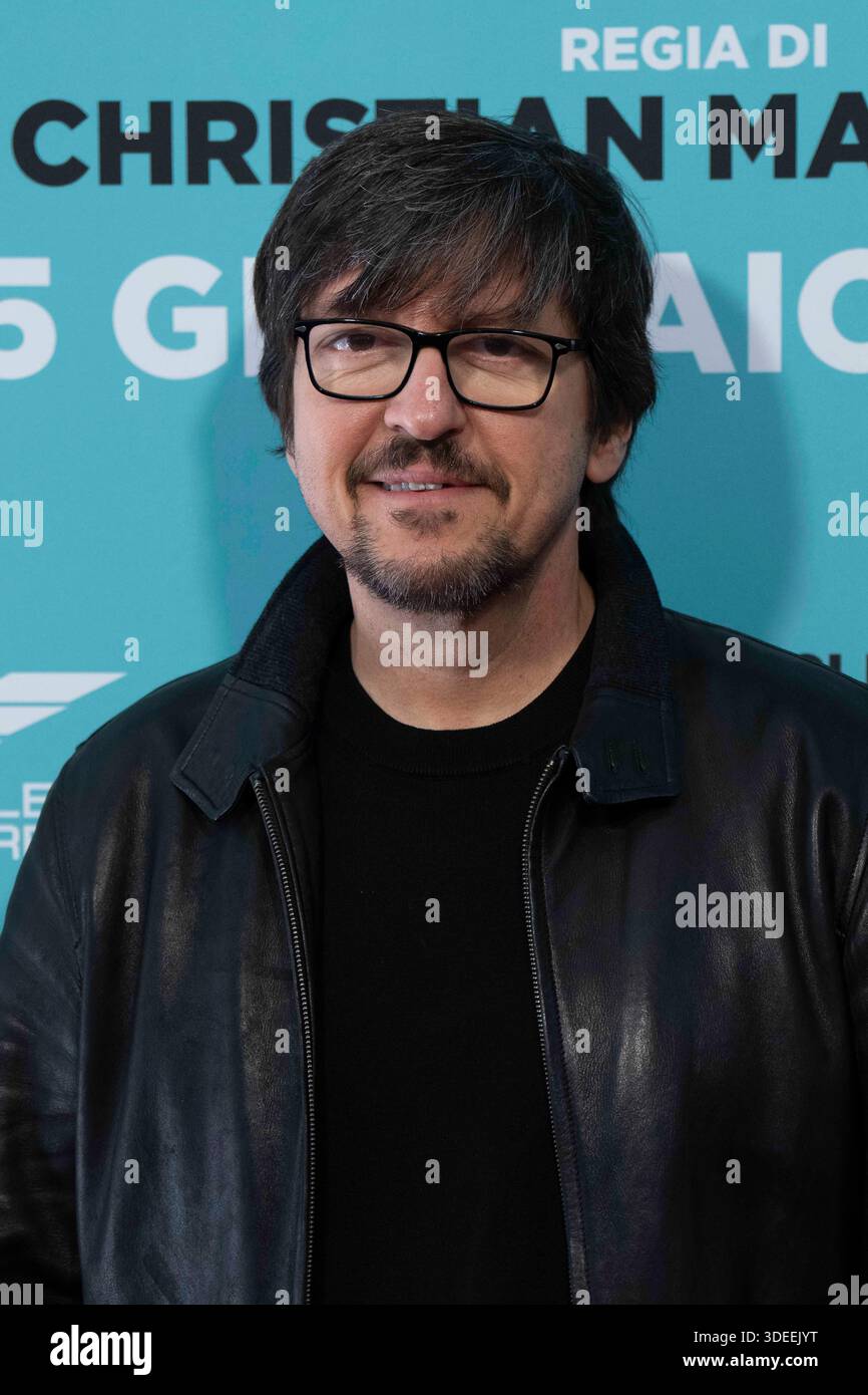Ricky Rome Actor Rome, Italy, January 7, 2026 - Ricky Memphis attends at photocall for ...