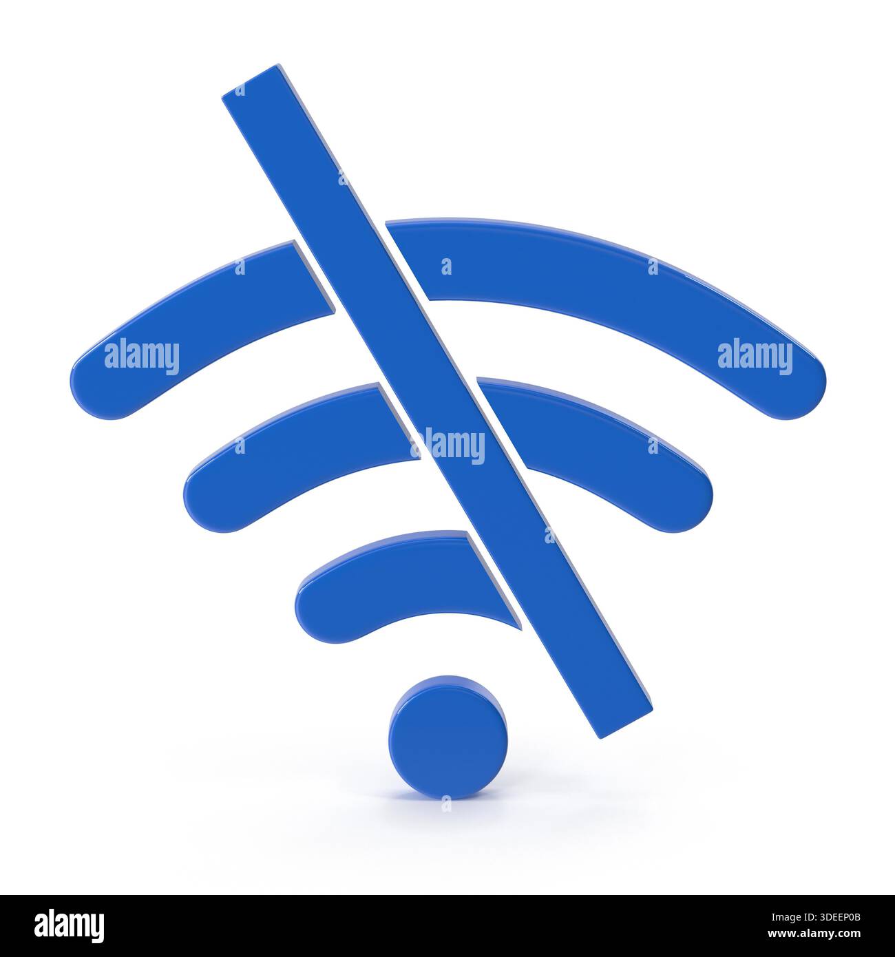 No wifi connection wireless internet disconnected symbol Stock Photo