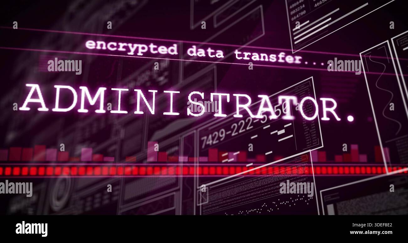 Displaying large centered ADMINISTRATOR Stock Photo
