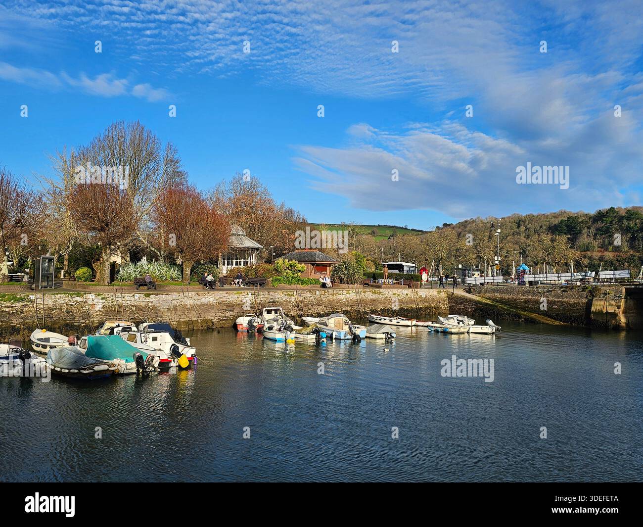 Dartmouth Harbour and Royal Avenue Gardens, Dartmouth, Devon - Smartphone Captured Stock Image