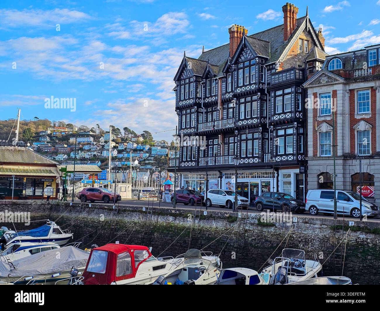 York House at the corner of Spithead and Embankment, Dartmouth, Devon - Smartphone Captured Stock Image