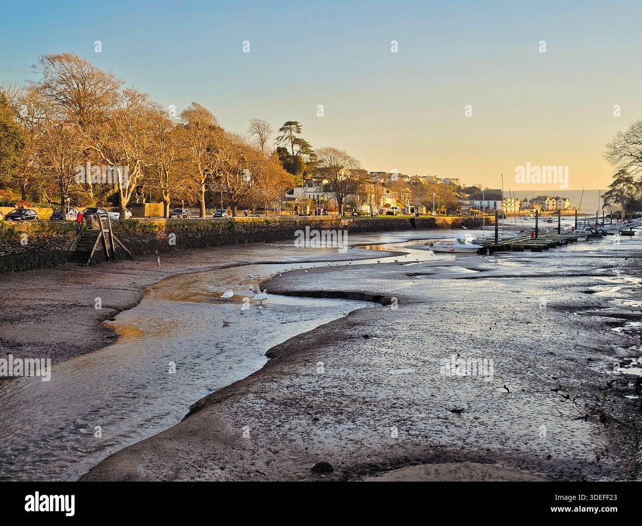 Kingsbridge estuary at low tide, Devon - Smartphone Captured Stock Image