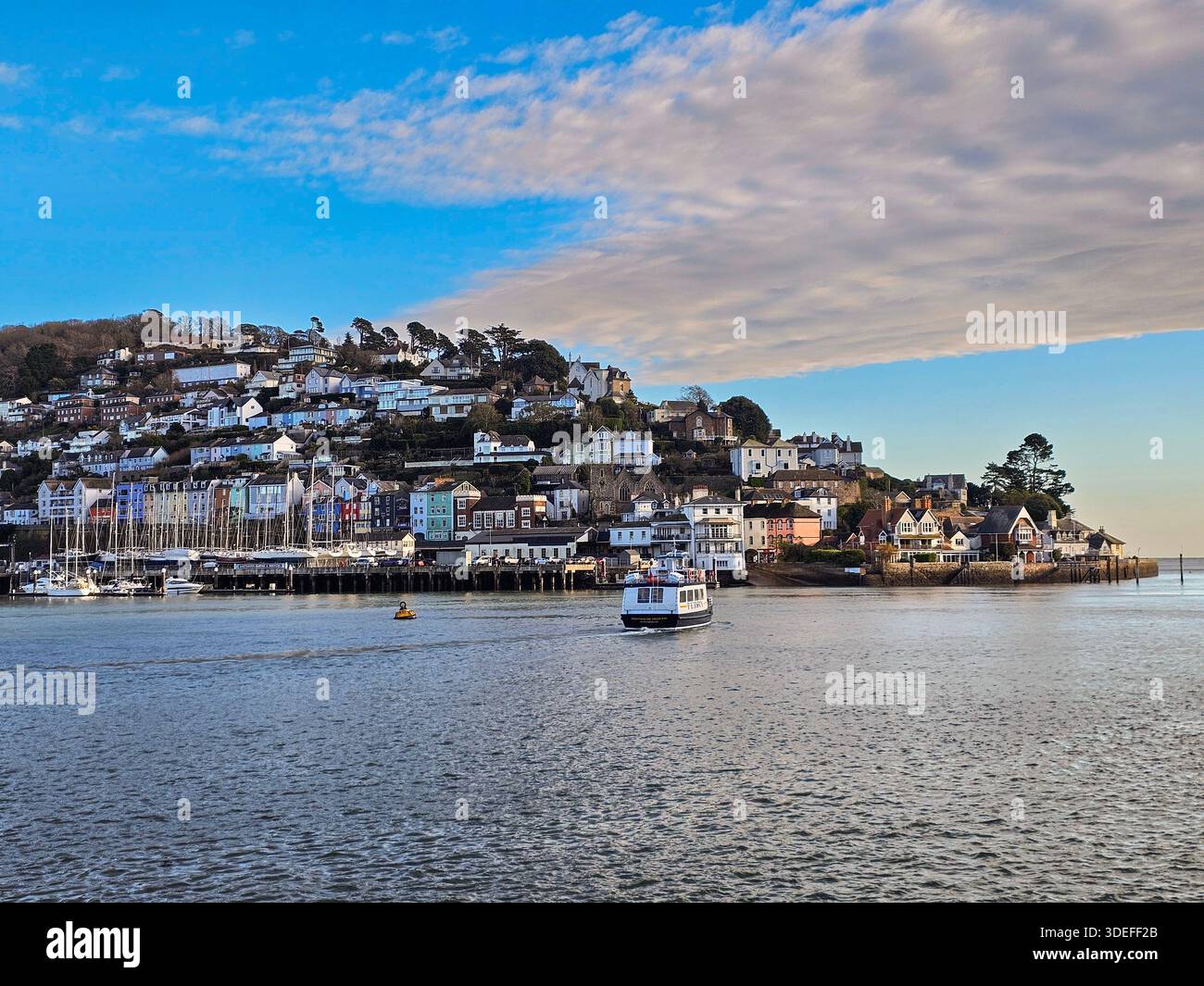 Passenger ferry approaching Kingswear docks - Smartphone Captured Stock Image