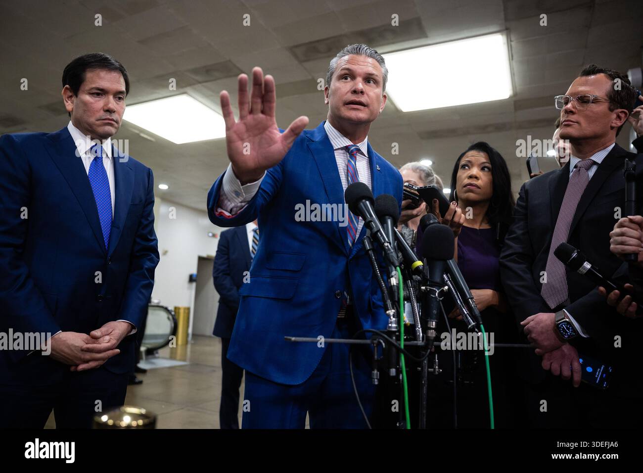 via AP Images)Secretary of State Marco Rubio and Defense Secretary Pete ...