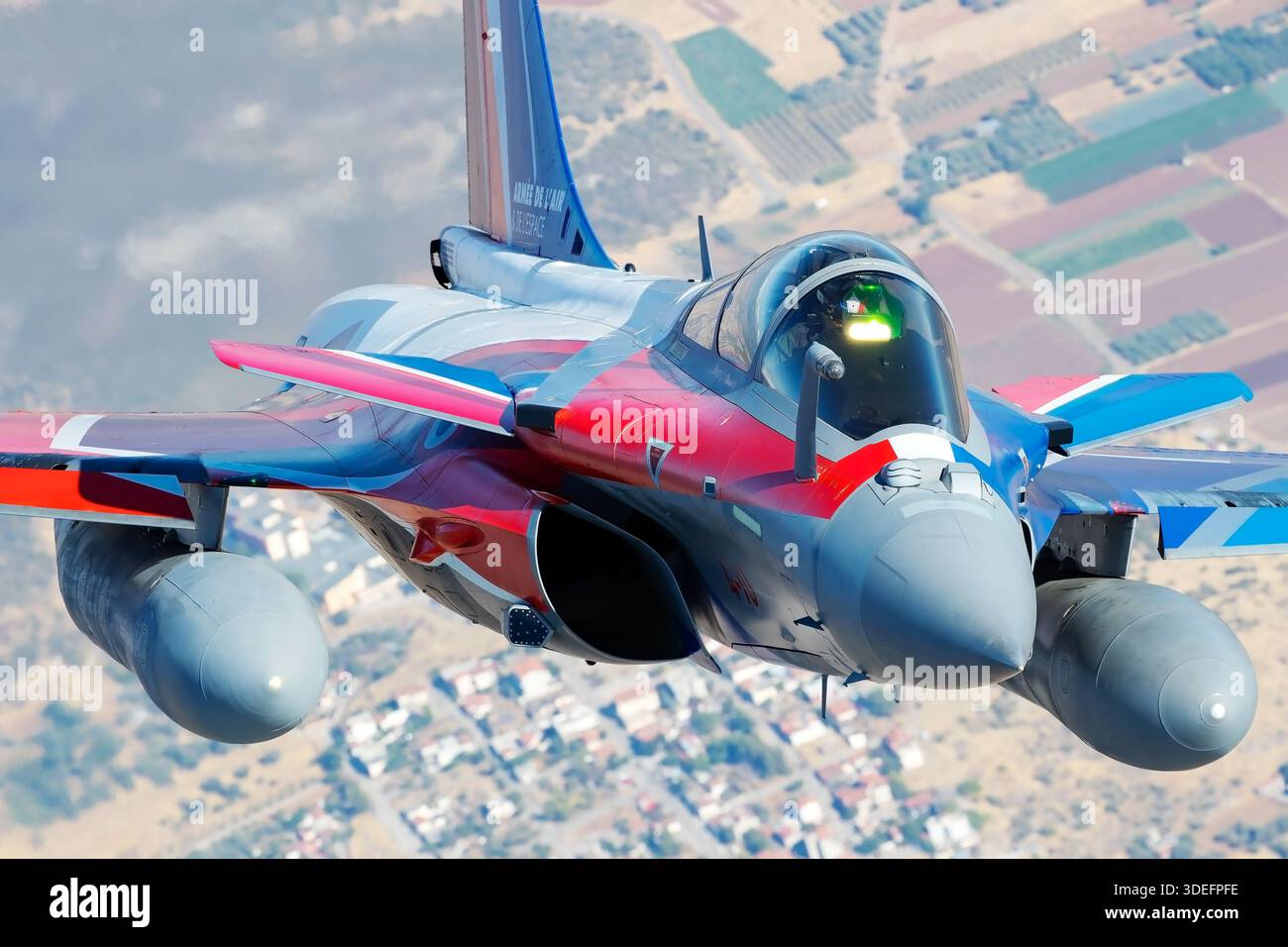 The French Air Force Dassault Rafale C in Solo Display paint is ...