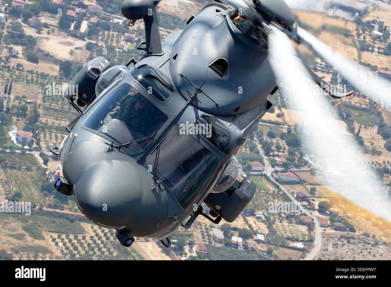 Air-to-air view of an Italian Air Force AgustaWestland HH-139A ...