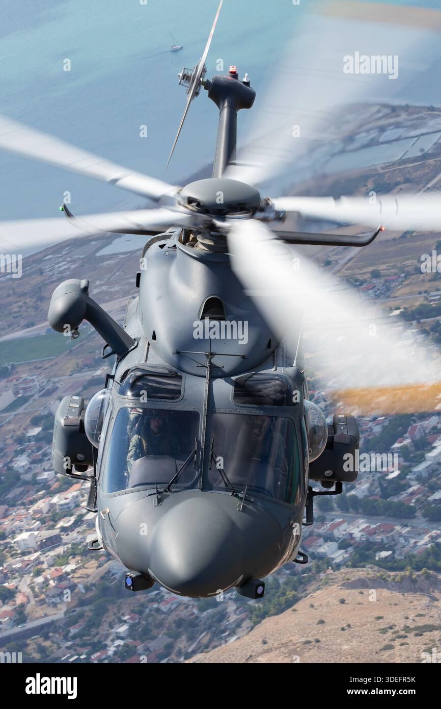 Air-to-air photograph of an Italian Air Force AgustaWestland HH-139A ...