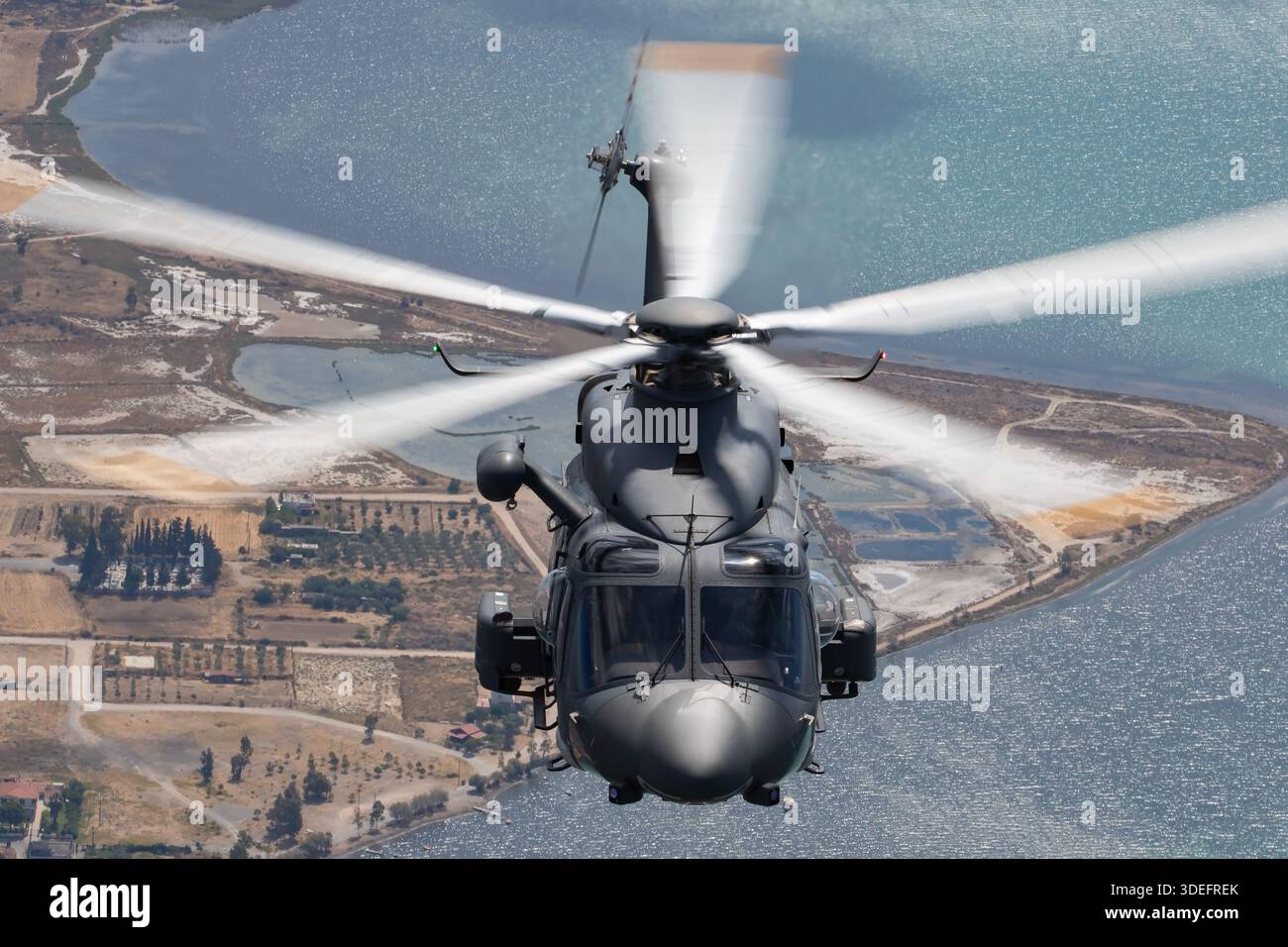 Air-to-air view of an Italian Air Force AgustaWestland HH-139A (AW-139M ...