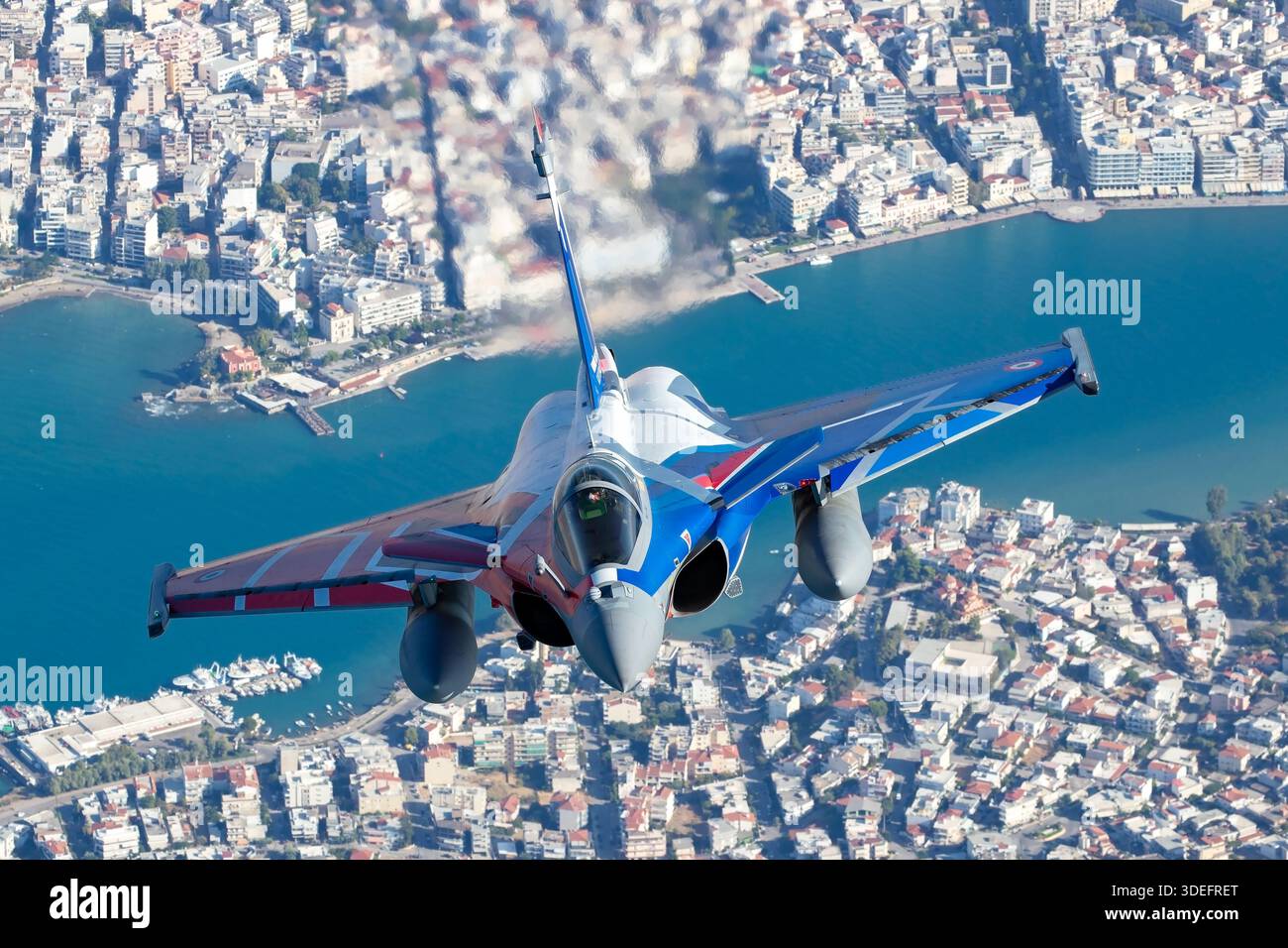 A French Air Force Dassault Rafale C, painted in the Rafale Solo ...