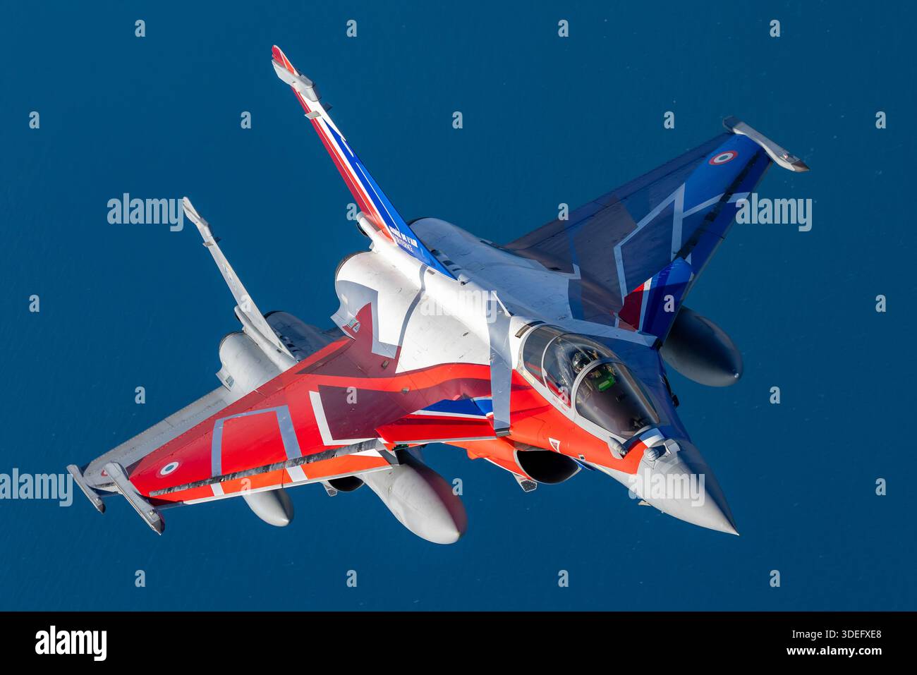 French Air Force Dassault Rafale C and Rafale B fly in close formation ...