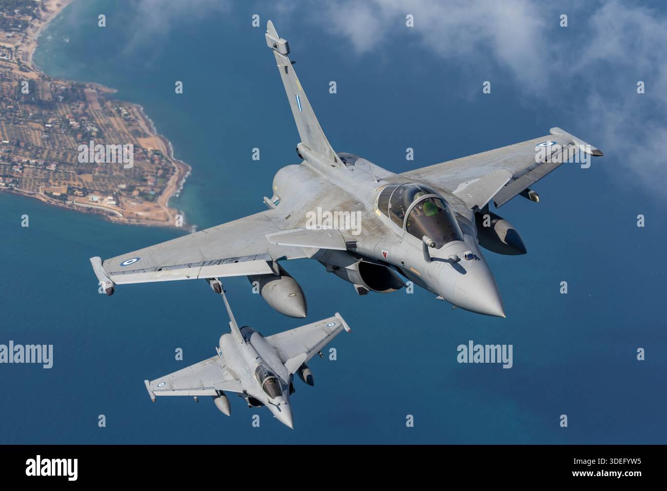 Rafale Configuration Air-to-air view of Hellenic Air Force Dassault Rafale EG fighters ...