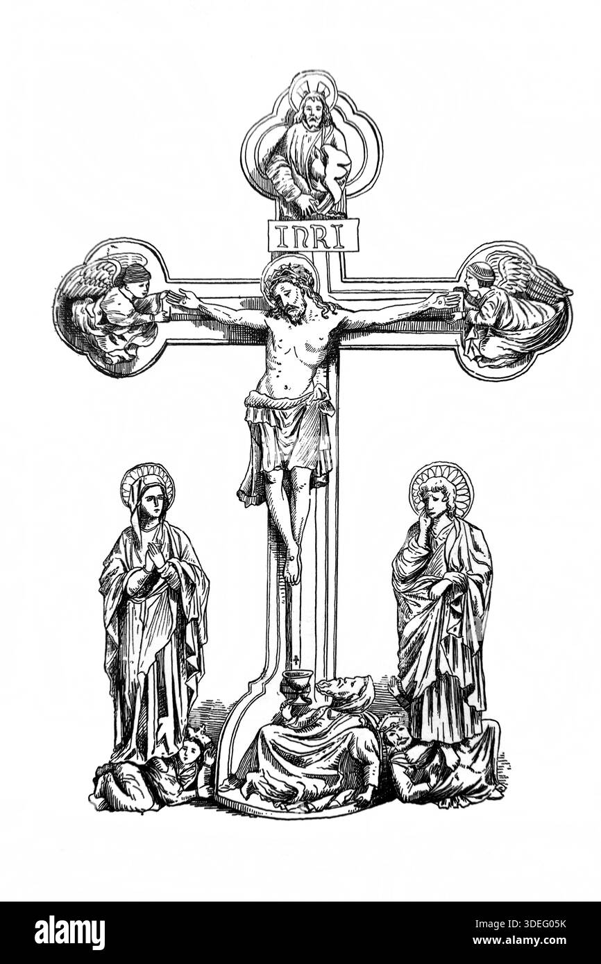 Jesus On The Cross Clipart Black And White