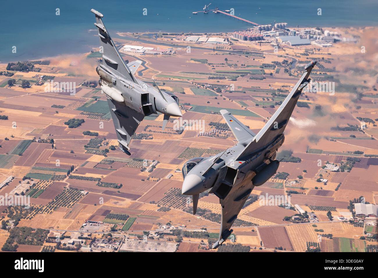 Formation of German Air Force Luftwaffe Eurofighter EF-2000 Typhoon S ...