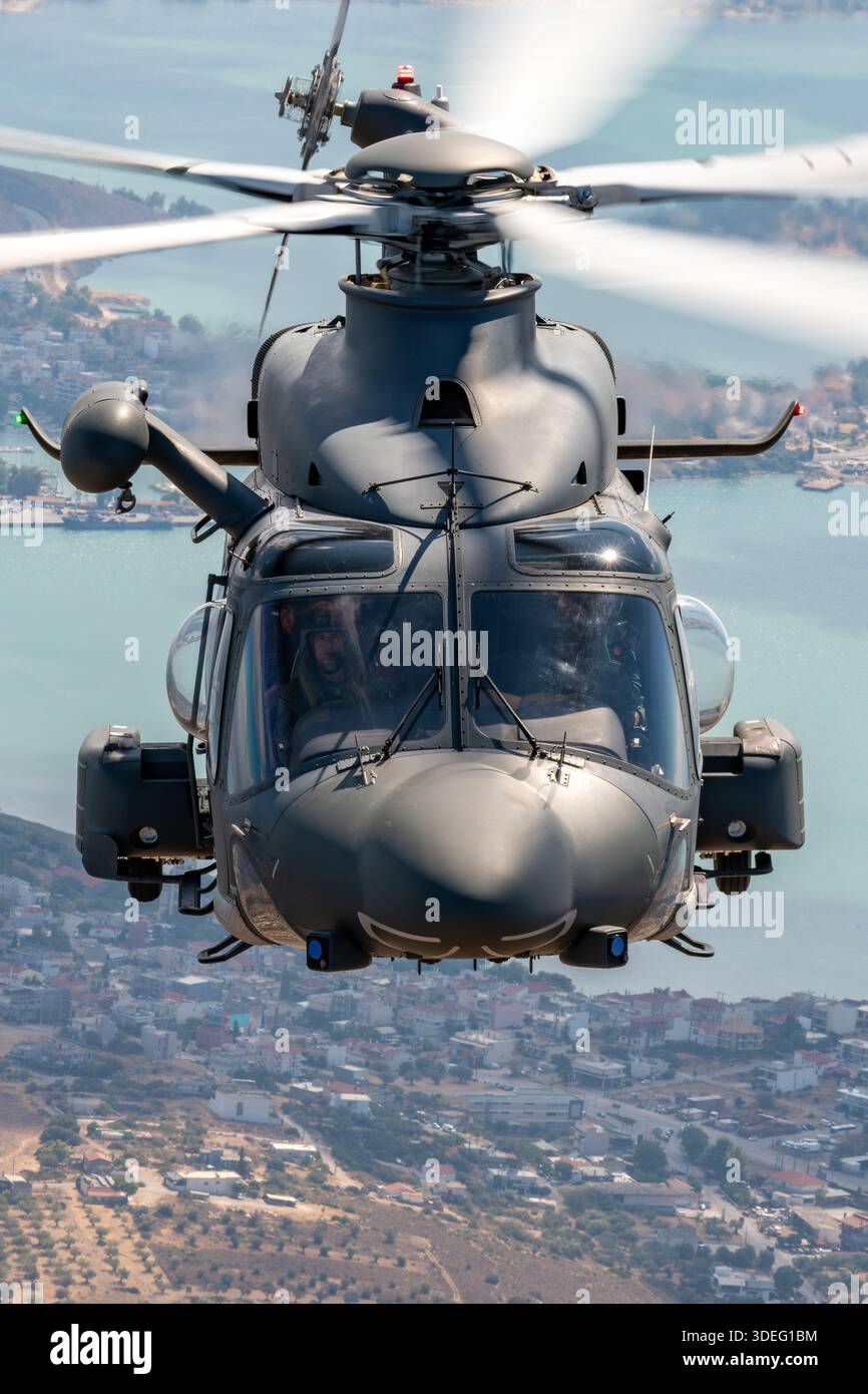 Air-to-air photograph of an Italian Air Force AgustaWestland HH-139A ...