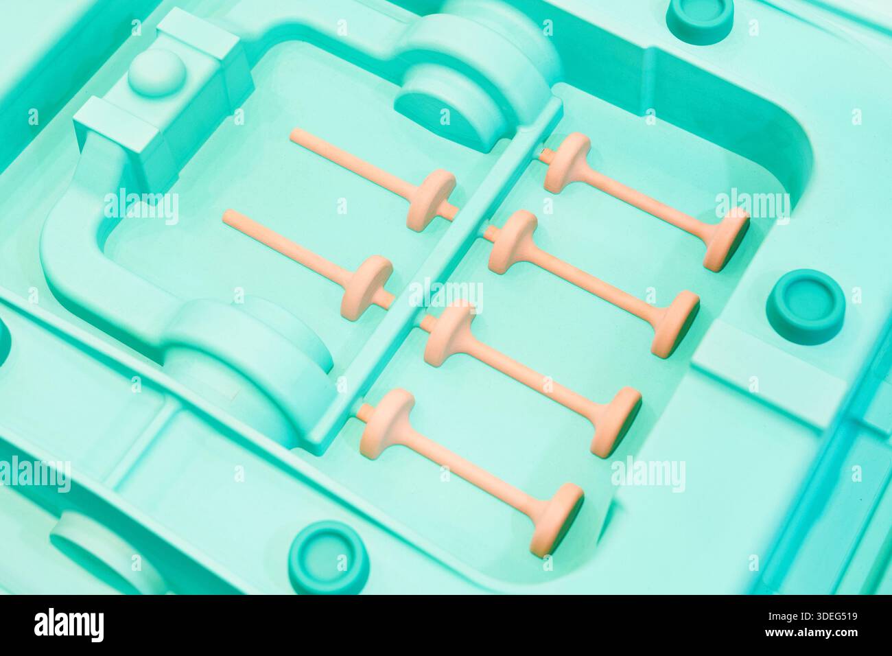 Forms for casting engine parts closeup Stock Photo