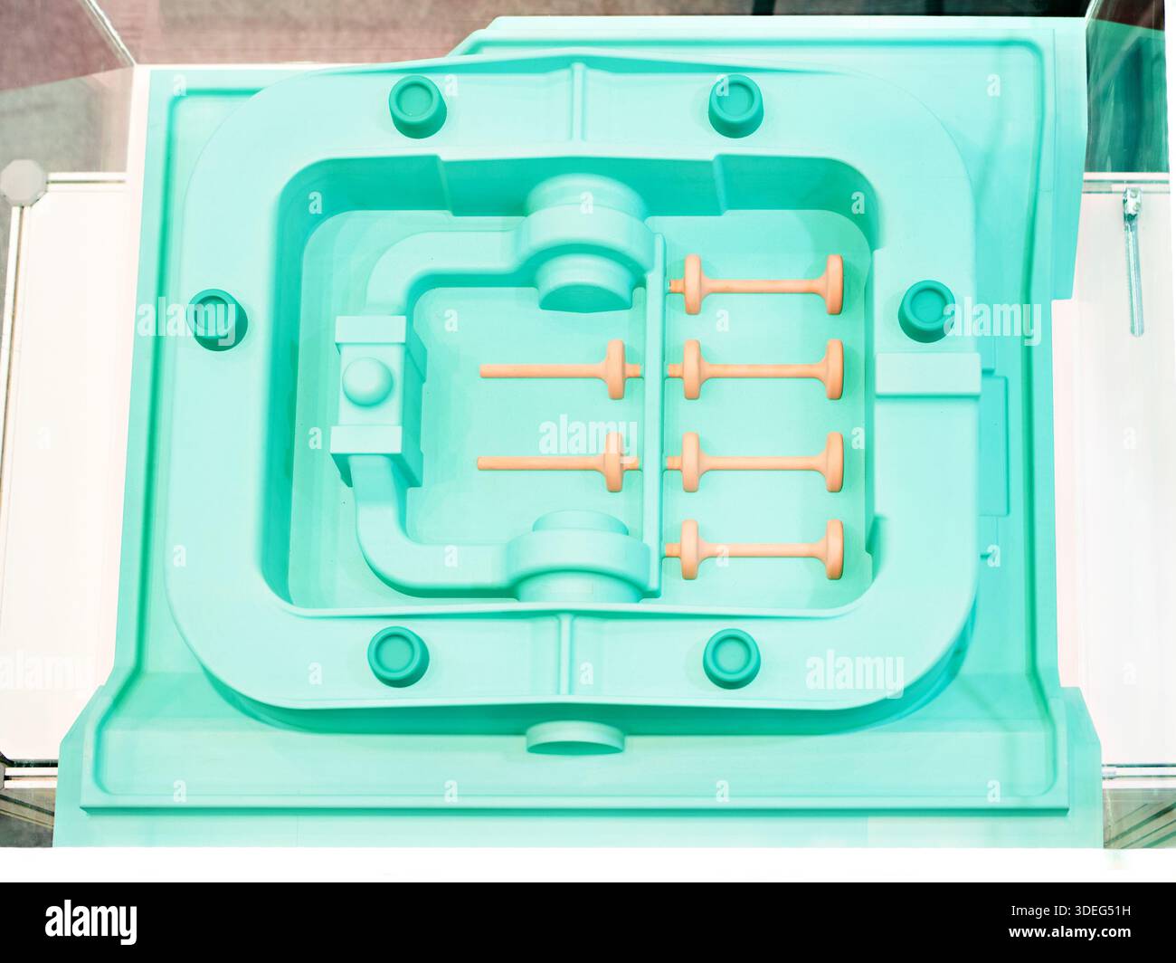 Forms for casting engine parts closeup Stock Photo