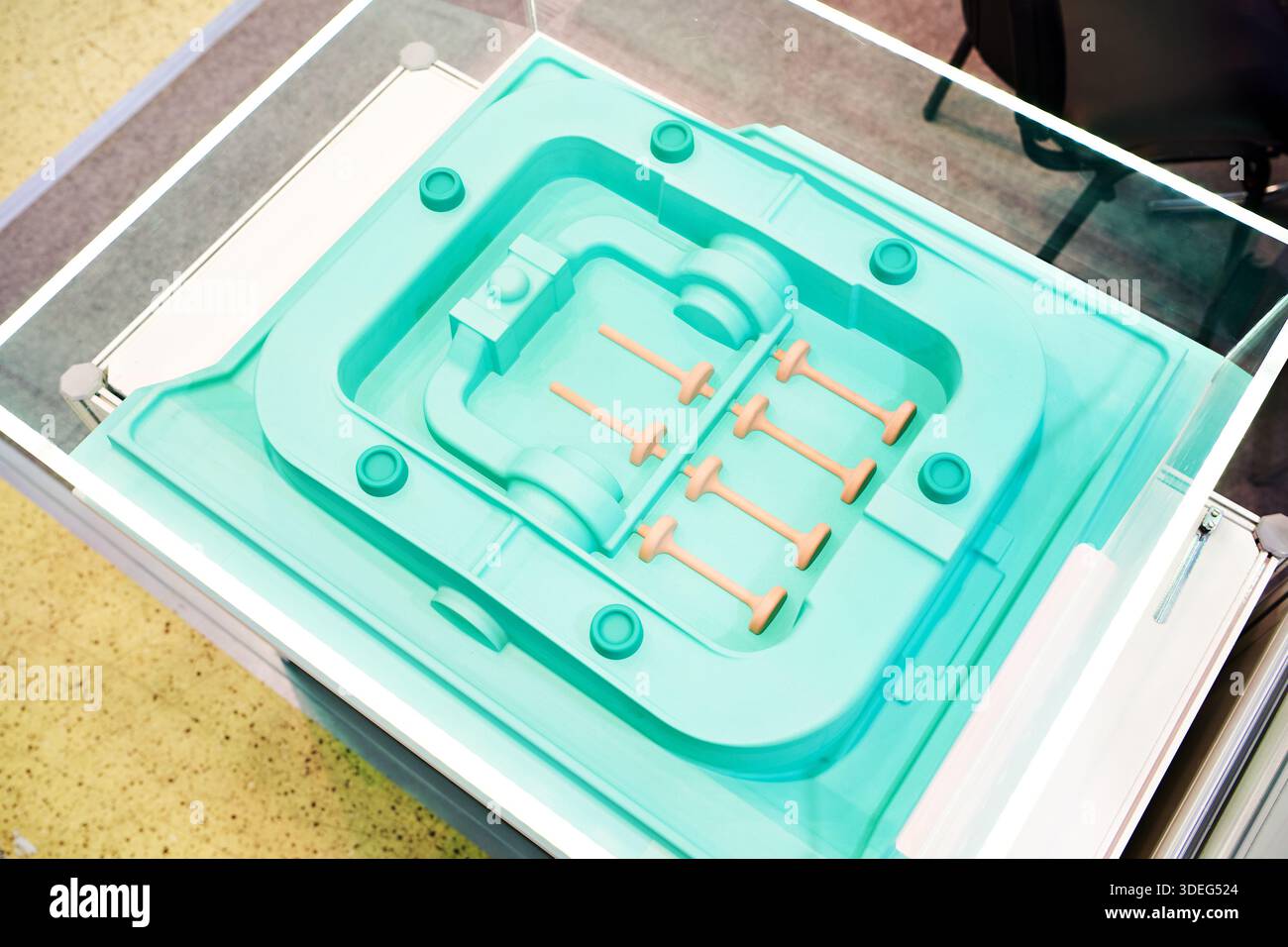 Forms for casting engine parts closeup Stock Photo