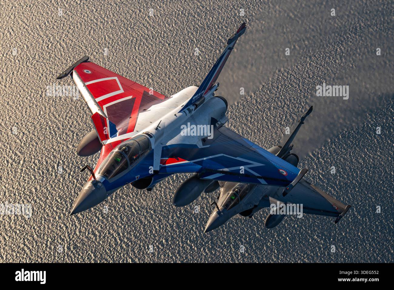Air-to-air formation of French Air Force Dassault Rafale C ...