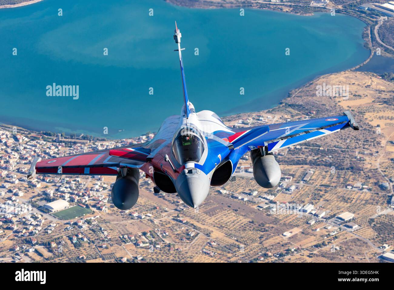 Air-to-air photograph of a French Air Force Dassault Rafale C fighter ...