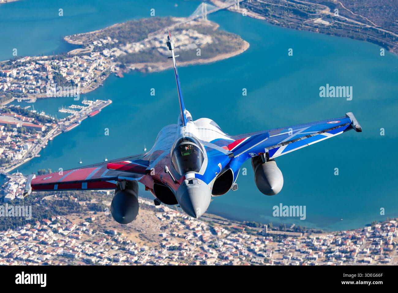 Air-to-air photograph of a French Air Force Dassault Rafale C