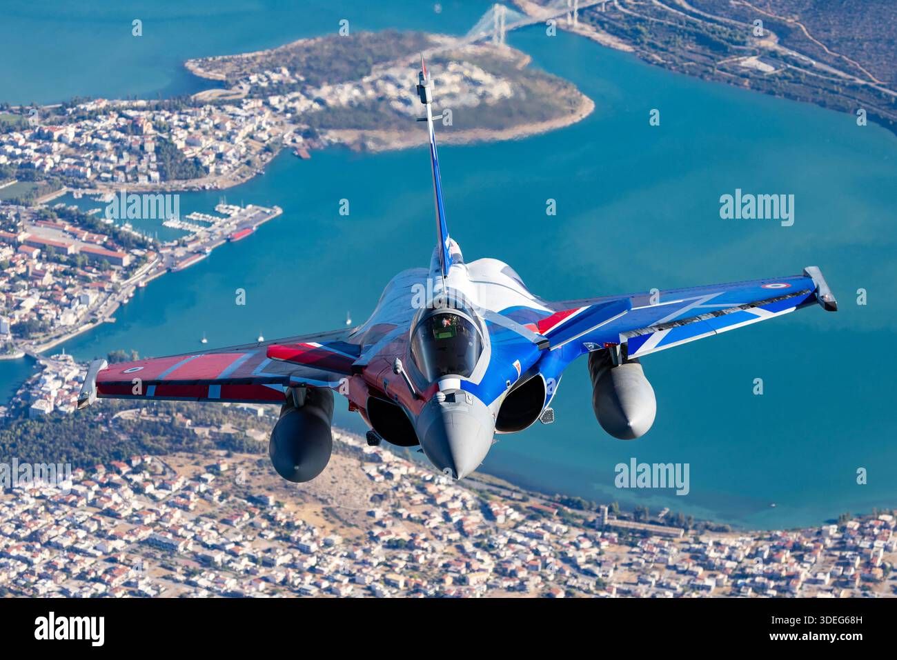 Air-to-air photograph of a French Air Force Dassault Rafale C fighter ...