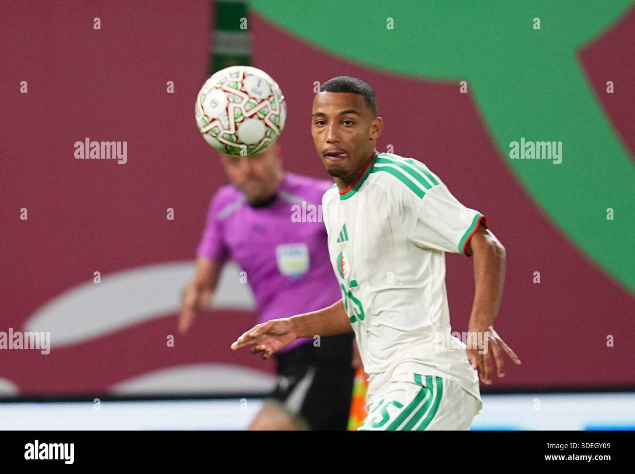 Pakistan Rafik January 06 2026: Rafik Belghali of Algeria controls the ball during a ...