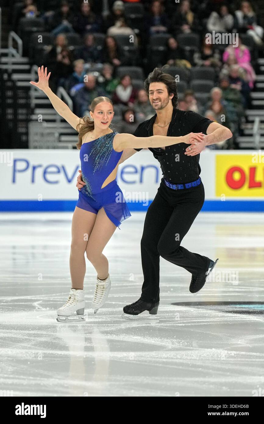 Linzy Fitzpatrick Linzy Fitzpatrick and Keyton Bearinger compete during the pairs short ...